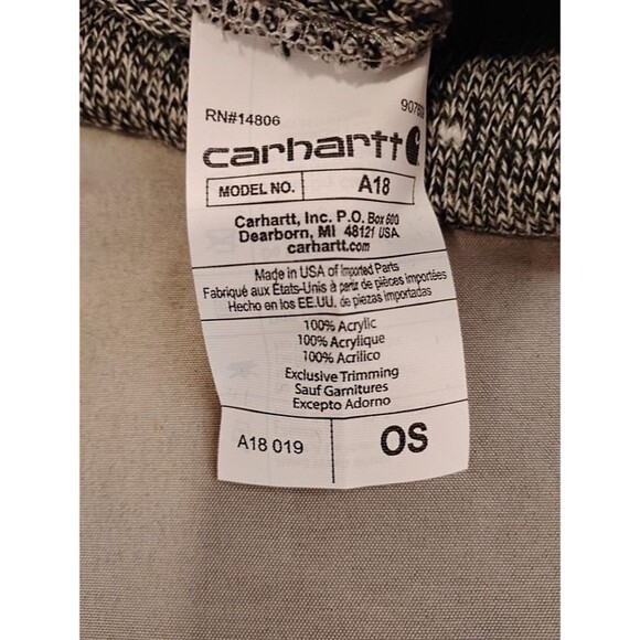 Men's Carhartt Knit Cuffed Beanie Heathered Black One Size - Picture 4 of 5